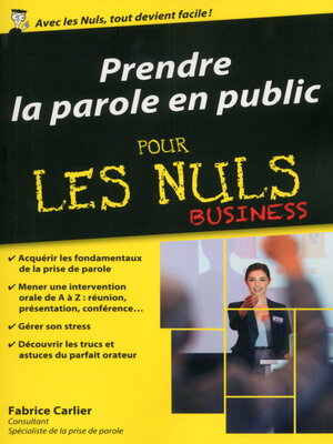 cover image of Prendre la parole en public pour les nuls, édition poche